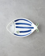 Porcelain Rectangular Plate Blue - Green (view 5)