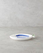Porcelain Rectangular Plate Blue - Green (view 6)