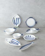 Porcelain Rectangular Plate Blue - Green (view 8)