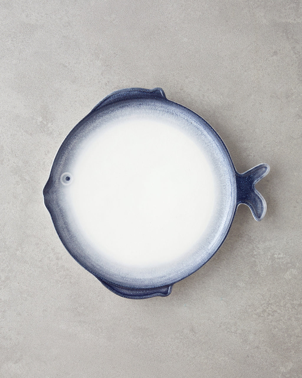 Porcelain Cake Plate 23 cm Blue - White