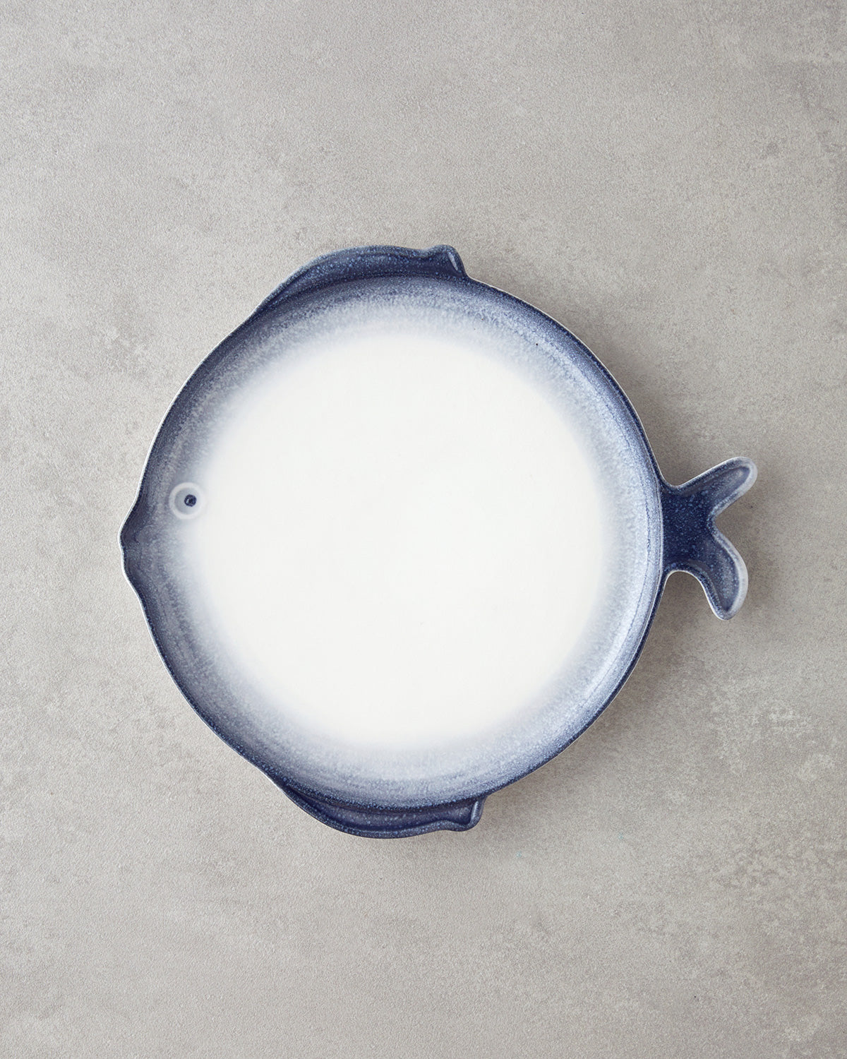 Porcelain Cake Plate 23 cm Blue - White
