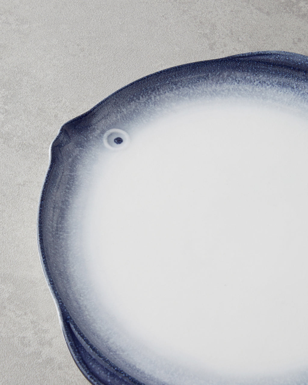 Porcelain Cake Plate 23 cm Blue - White (view 3)