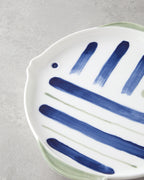 Porcelain Cake Plate 23 cm Blue - Green (view 3)