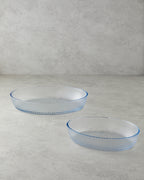 Bake&Serve Glass 2-piece Oval Oven Dish 24x35-18x26 cm Transparent