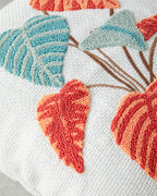 Punch Needle Embroidered Toss Pillow Cover 45x45 cm Ecru (view 2)