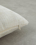 Punch Needle Embroidered Toss Pillow Cover 45x45 cm Ecru (view 3)