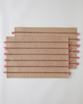 Fringe Jute 2 pcs Table Mat 30x45 cm Pink