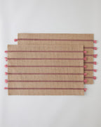 Fringe Jute 2 pcs Table Mat 30x45 cm Pink