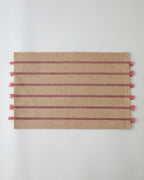 Fringe Jute 2 pcs Table Mat 30x45 cm Pink (view 2)