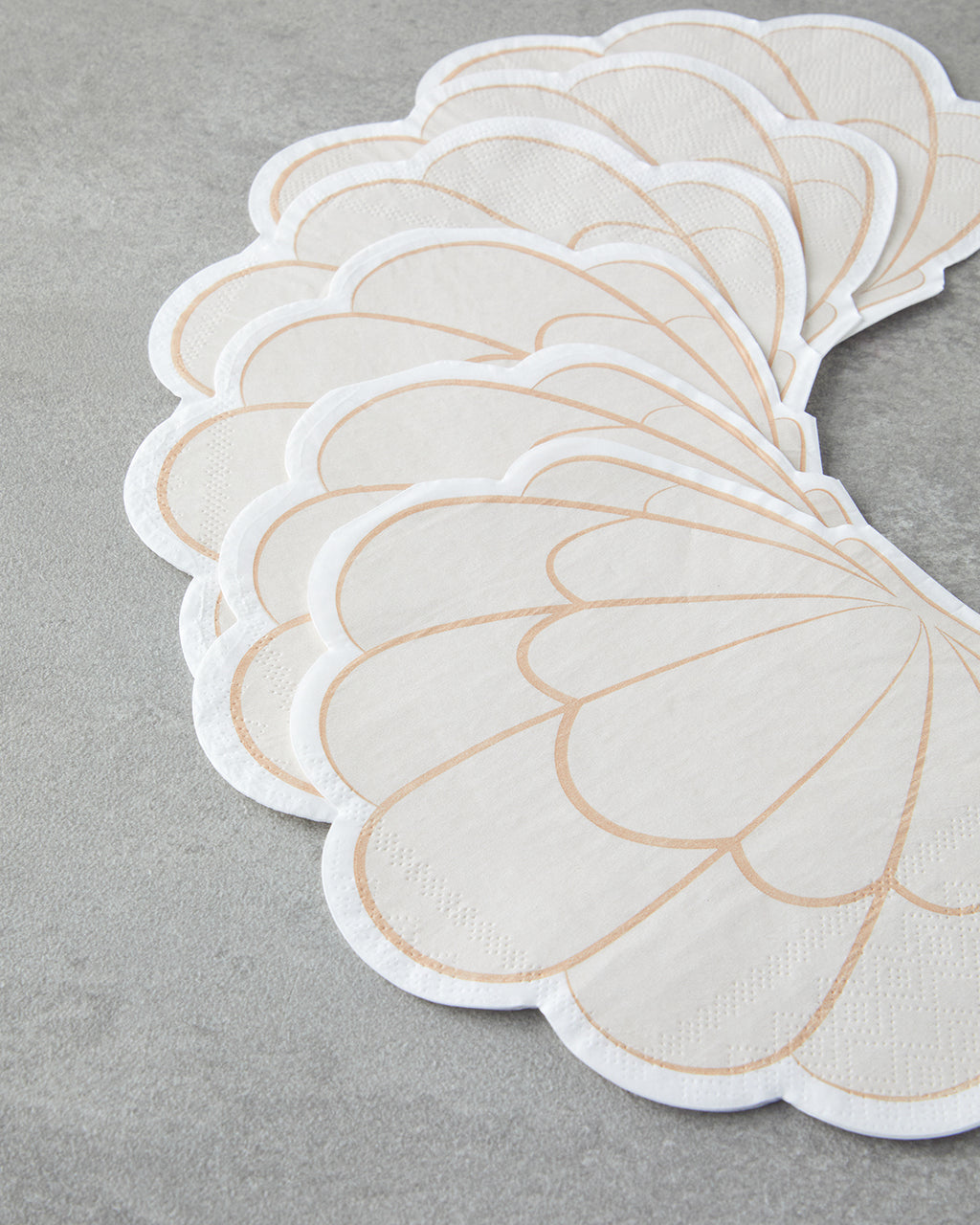 Coastal Oyster Paper 20 pcs Napkin 32.5x25.5 cm Cream (view 2)