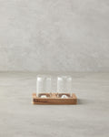 Estella Borosilicate-Acacia 2 pcs Salt and Pepper Shaker Transparent