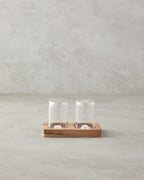 Estella Borosilicate-Acacia 2 pcs Salt and Pepper Shaker Transparent