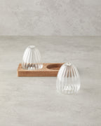 Octavia Borosilicate-Acacia 2 pcs Salt and Pepper Shaker 6x8 cm Transparent (view 2)