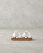 Clementine Borosilicate-Acacia 2 pcs Salt and Pepper Shaker 5.5x5 cm Transparent