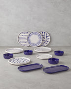 Cosmos Ceramic Breakfast Set 14 Pieces 6 Servings Navy Blue (view 4)