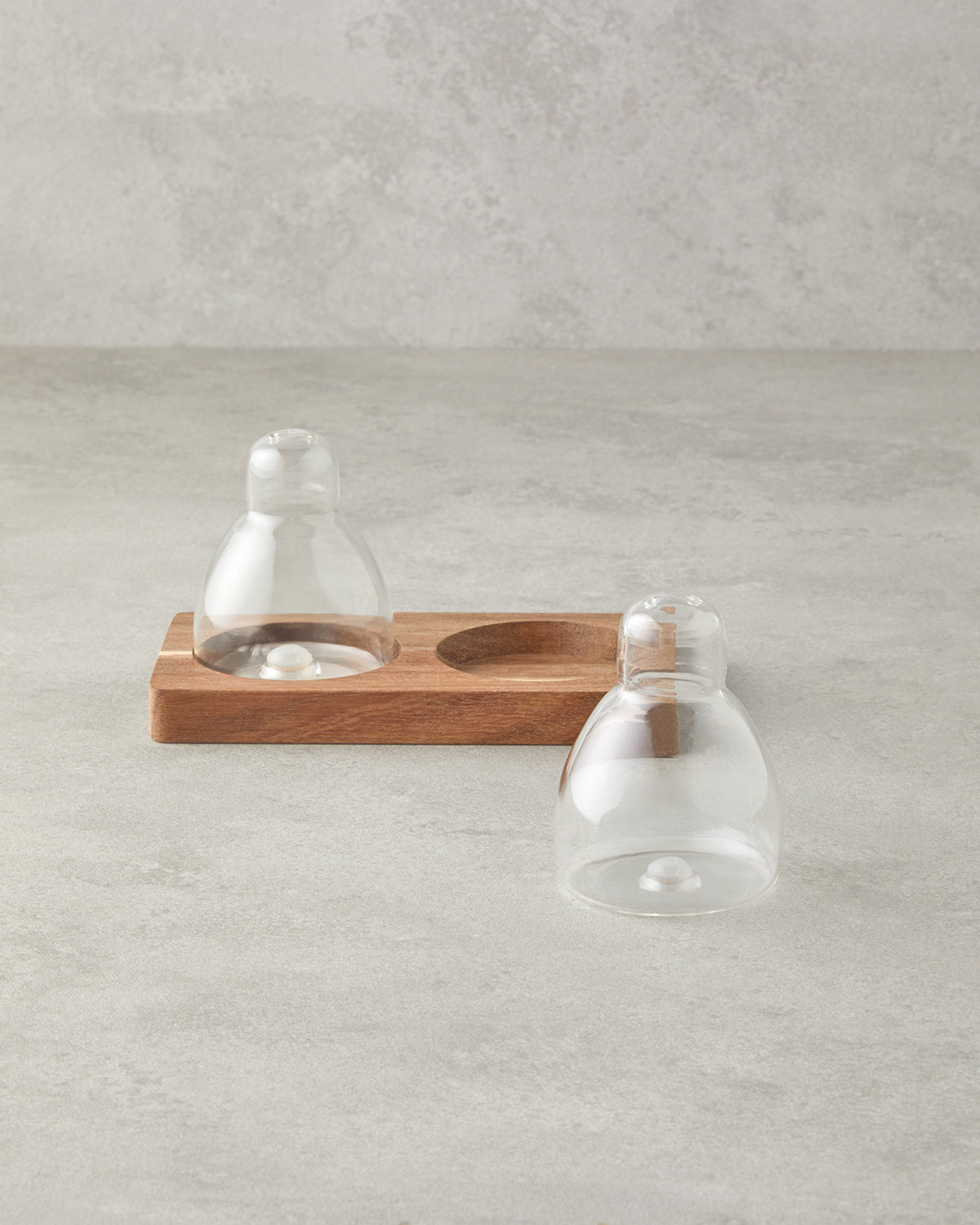 Eloise Borosilicate-Acacia 2 pcs Salt and Pepper Shaker 6x7.5 cm Transparent (view 2)