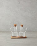Evie Borosilicate-Acacia 2 pcs Oil Bottle 200 ml Transparent