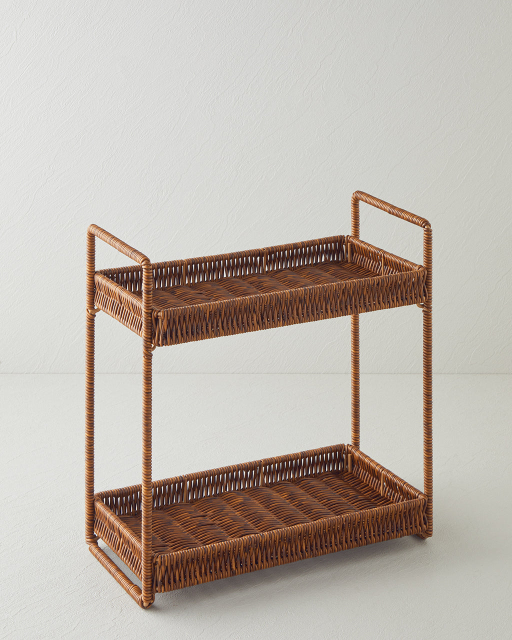 Boho Plastic Rattan Cookie Stand Brown - 28.5x28.5x25 cm (view 2)