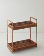 Boho Plastic Rattan Cookie Stand Brown - 28.5x28.5x25 cm (view 2)