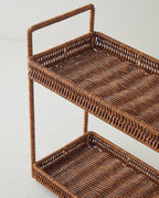 Boho Plastic Rattan Cookie Stand Brown (view 3)