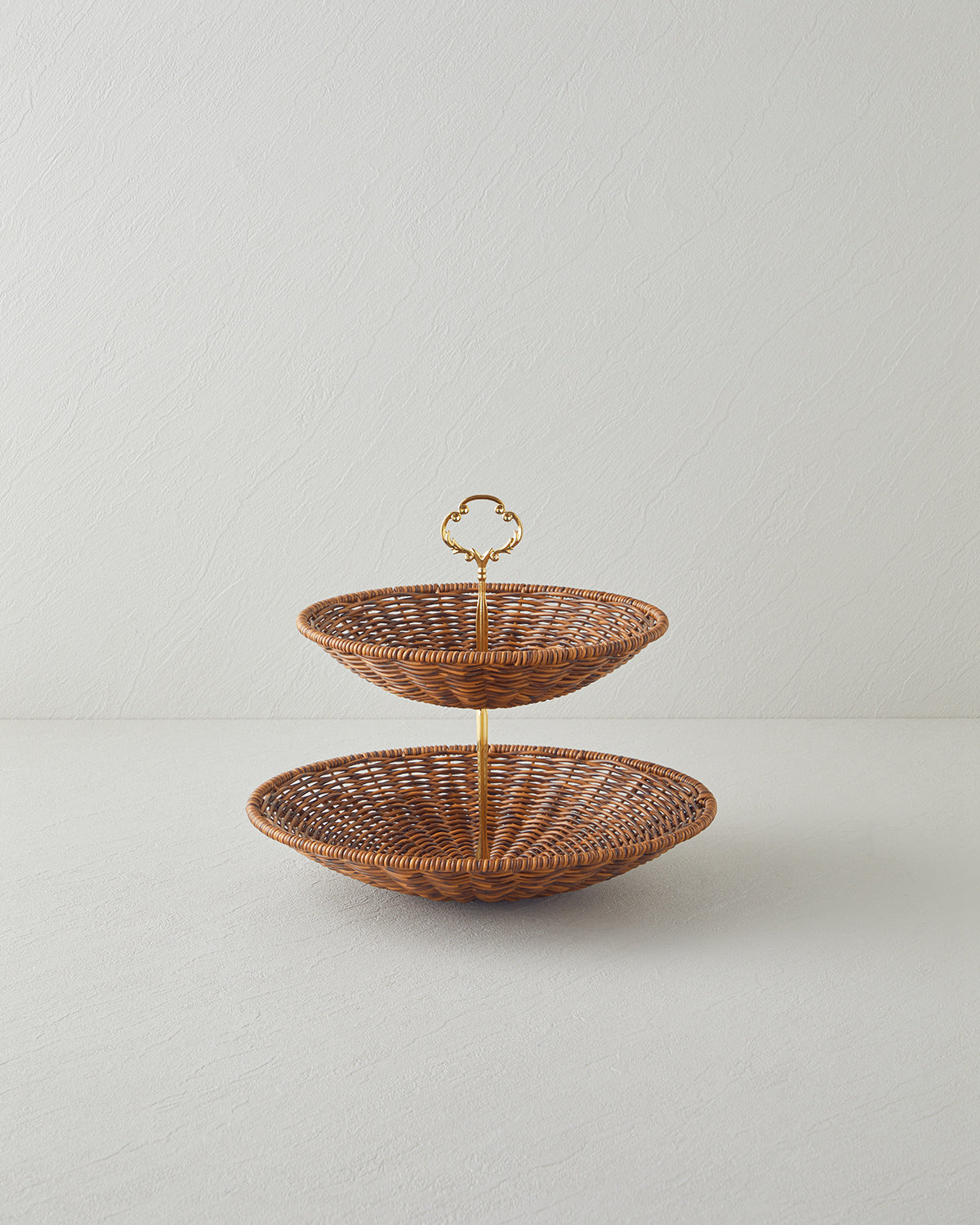 Boho Plastic Rattan Cookie Stand Brown (view 4)