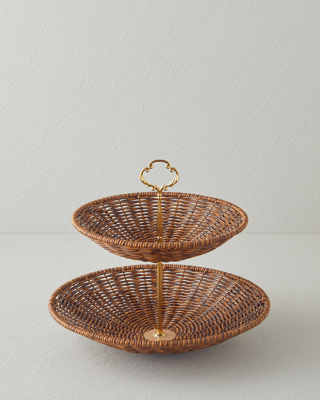 Boho Plastic Rattan Cookie Stand Brown (view 5)