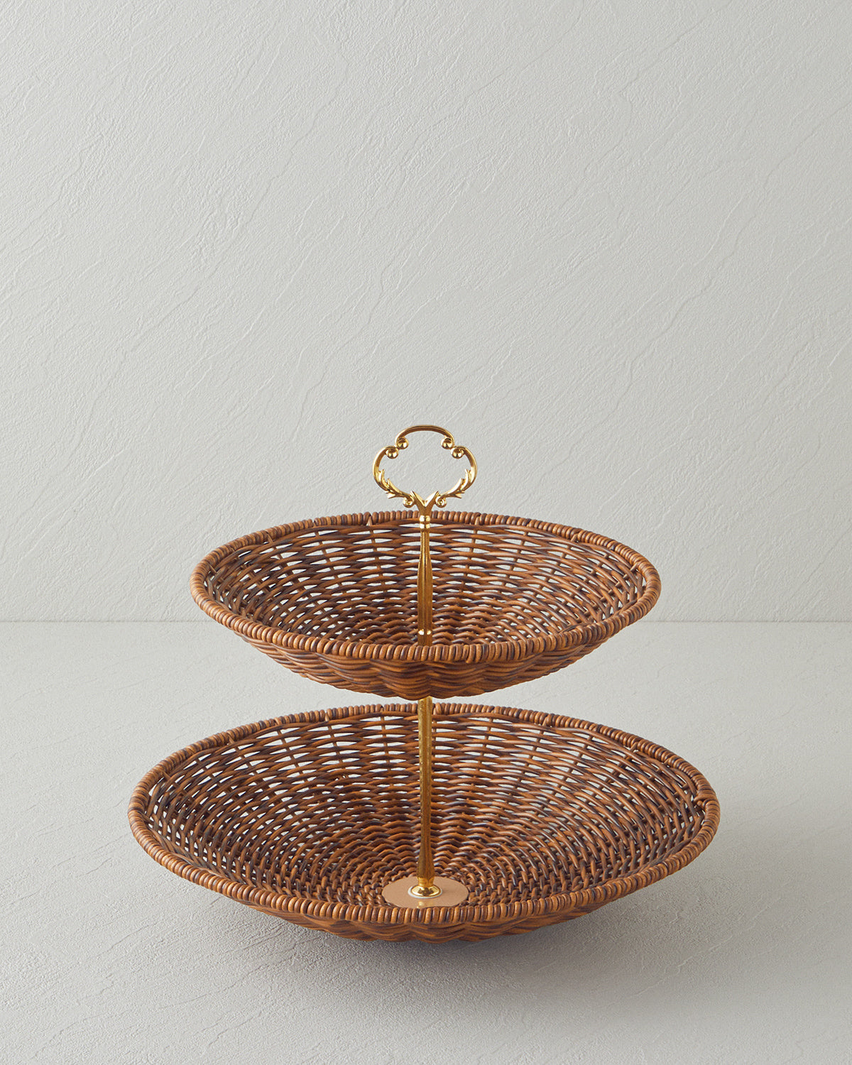 Boho Plastic Rattan Cookie Stand Brown (view 5)