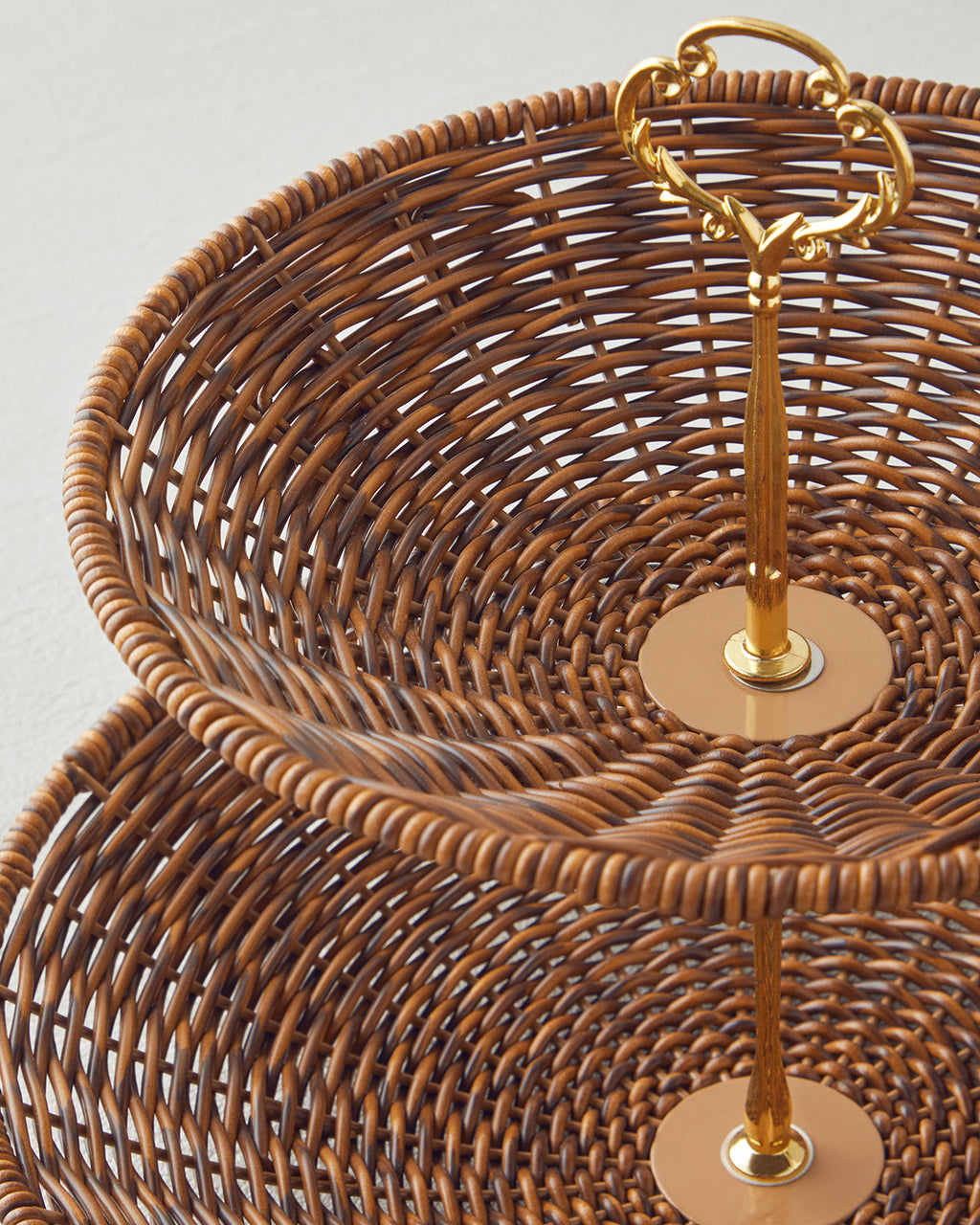 Boho Plastic Rattan Cookie Stand Brown (view 6)