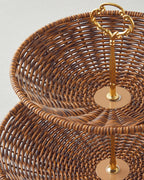 Boho Plastic Rattan Cookie Stand Brown (view 6)