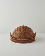 Boho Plastic Rattan Serving Ware Brown - 33x33x18 cm