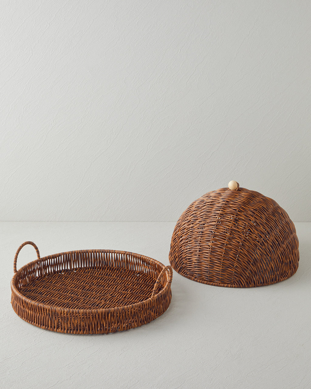 Boho Plastic Rattan Serving Ware Brown - 29x29x13 cm (view 2)