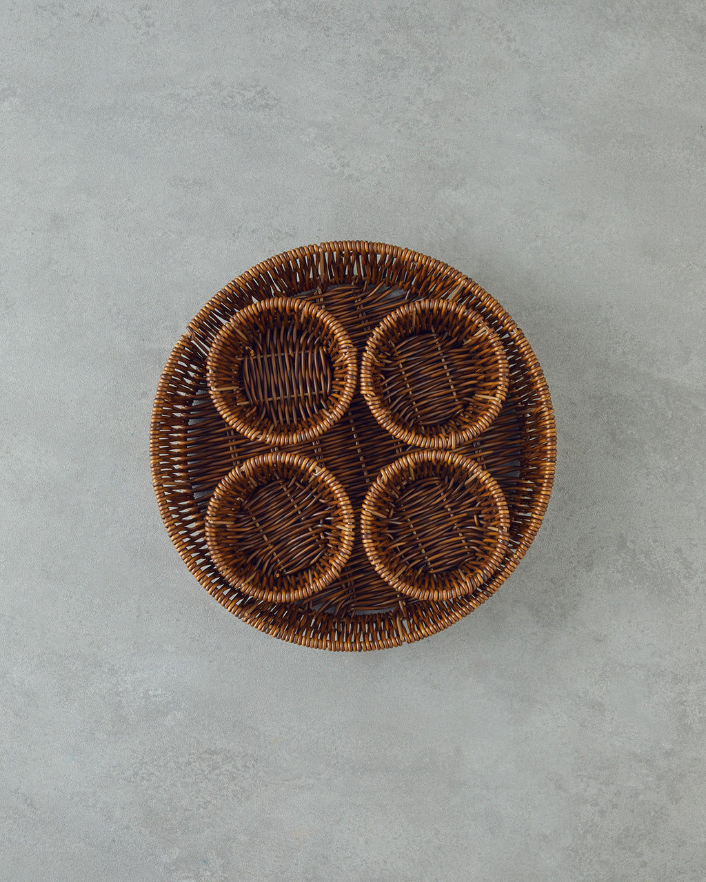 Boho Plastic Rattan Serving Ware Brown (view 7)