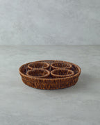 Boho Plastic Rattan Serving Ware Brown (view 9)