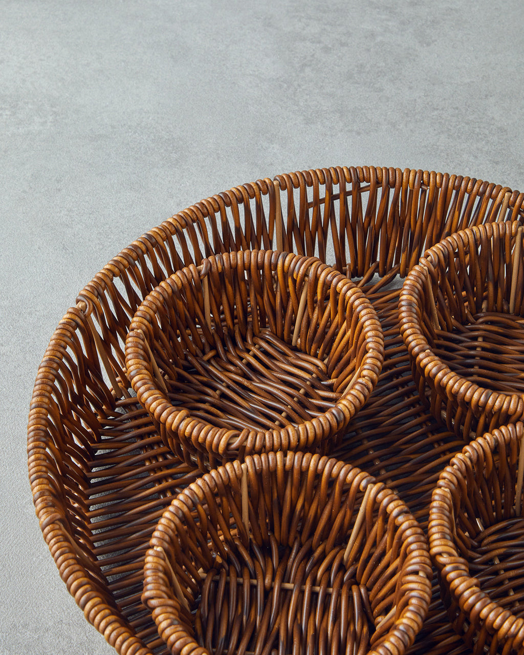 Boho Plastic Rattan Serving Ware Brown (view 10)