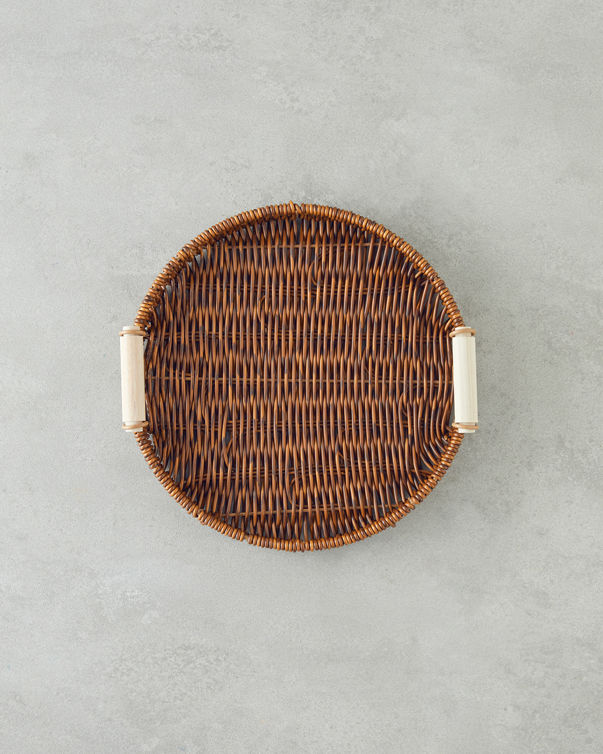 Boho Plastic Rattan Tray Brown - 29x20x3 cm (view 2)