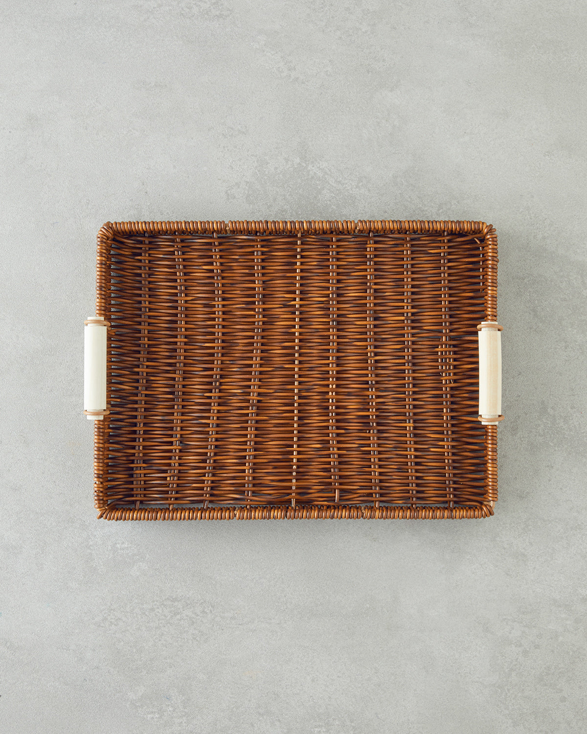 Boho Plastic Rattan Tray Brown (view 8)