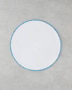 Fern PP 2 pcs Table Mat 38 cm White - Blue