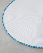 Fern PP 2 pcs Table Mat 38 cm White - Blue (view 2)