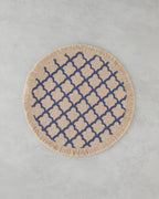 Savanna Jute 2 pcs Table Mat 38 cm Blue - Beige