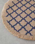 Savanna Jute 2 pcs Table Mat 38 cm Blue - Beige (view 2)