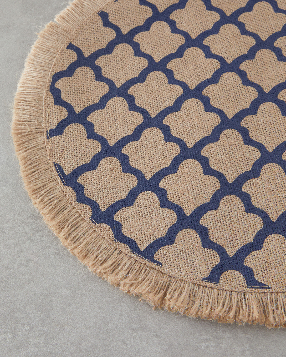 Savanna Jute 2 pcs Table Mat 38 cm Blue - Beige (view 2)