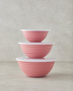 Deanna Plastic 3 Pieces Storage Container 1-2-3 L Pink