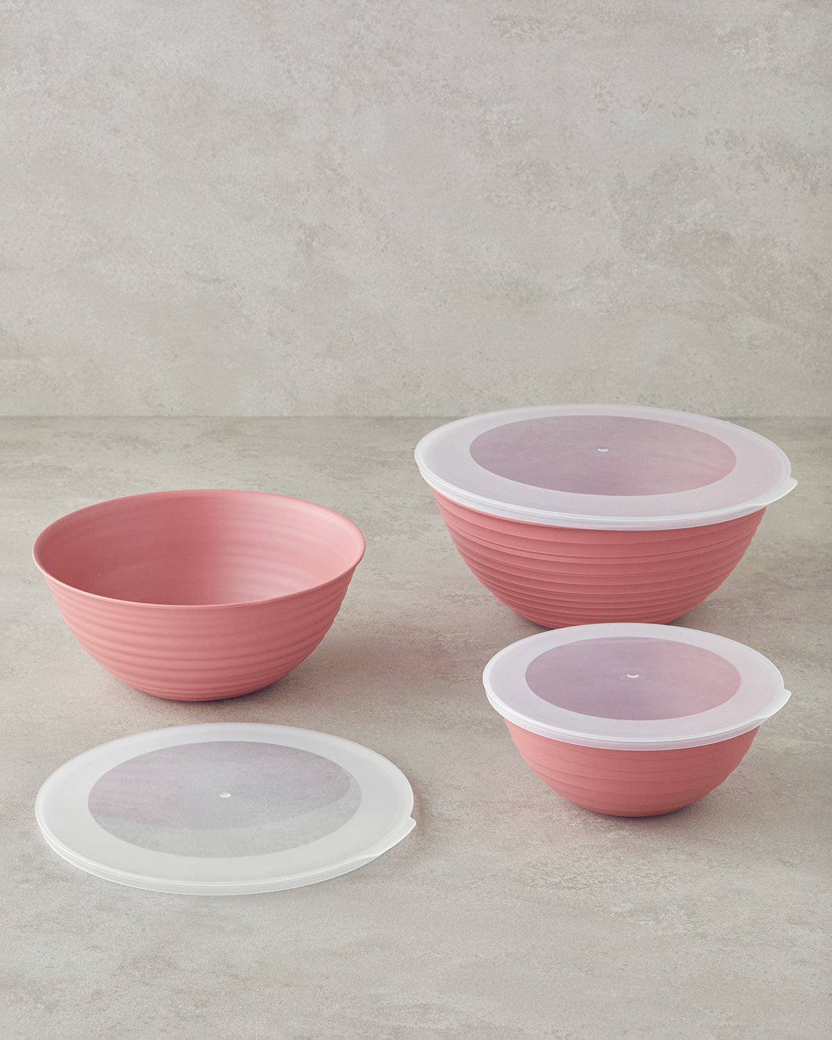 Deanna Plastic 3 Pieces Storage Container 1-2-3 L Pink (view 2)