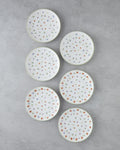 Lilyum Porcelain 6 pcs Cake Set 21 cm Colored