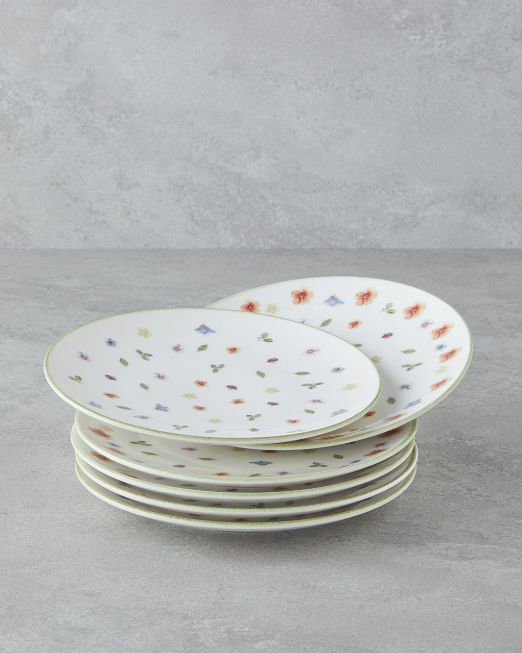Lilyum Porcelain 6 pcs Cake Set 21 cm Colored (view 4)