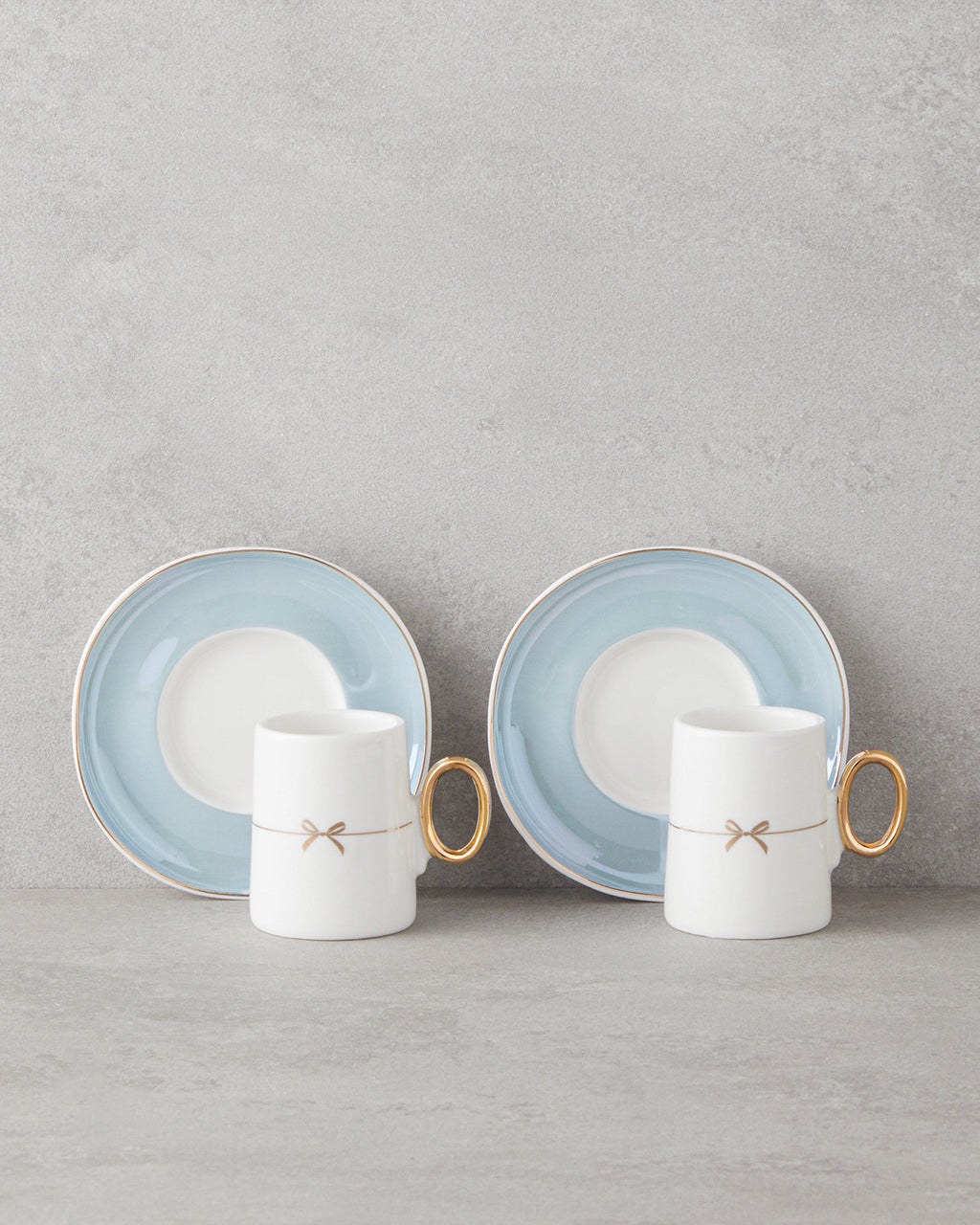 Selene Porcelain 4 Pieces 2 Servings Coffee Cup Set 80 ml - Yellow (view 2)