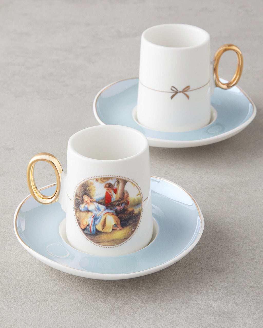 Selene Porcelain 4 Pieces 2 Servings Coffee Cup Set 80 ml (view 3)