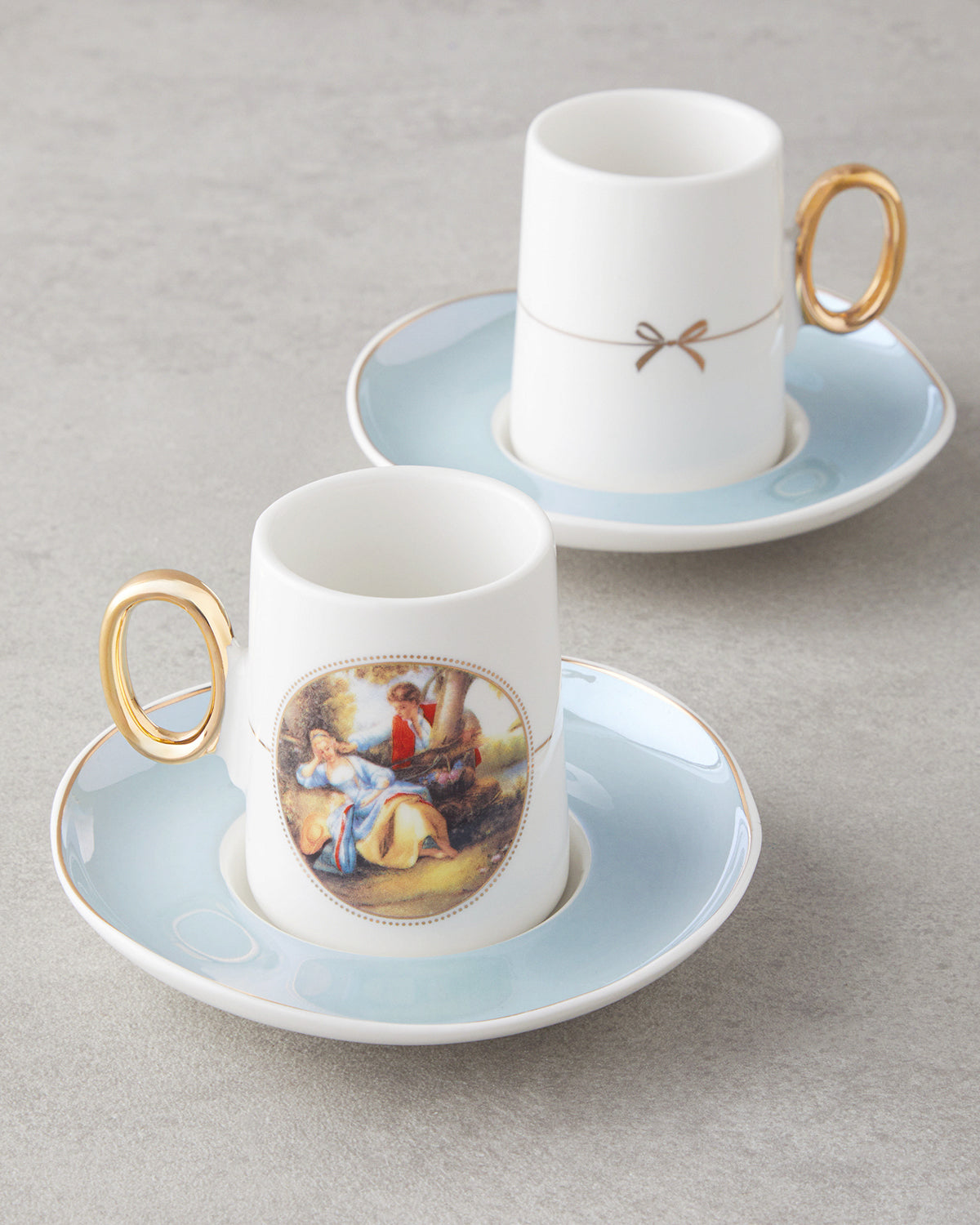 Selene Porcelain 4 Pieces 2 Servings Coffee Cup Set 80 ml (view 3)