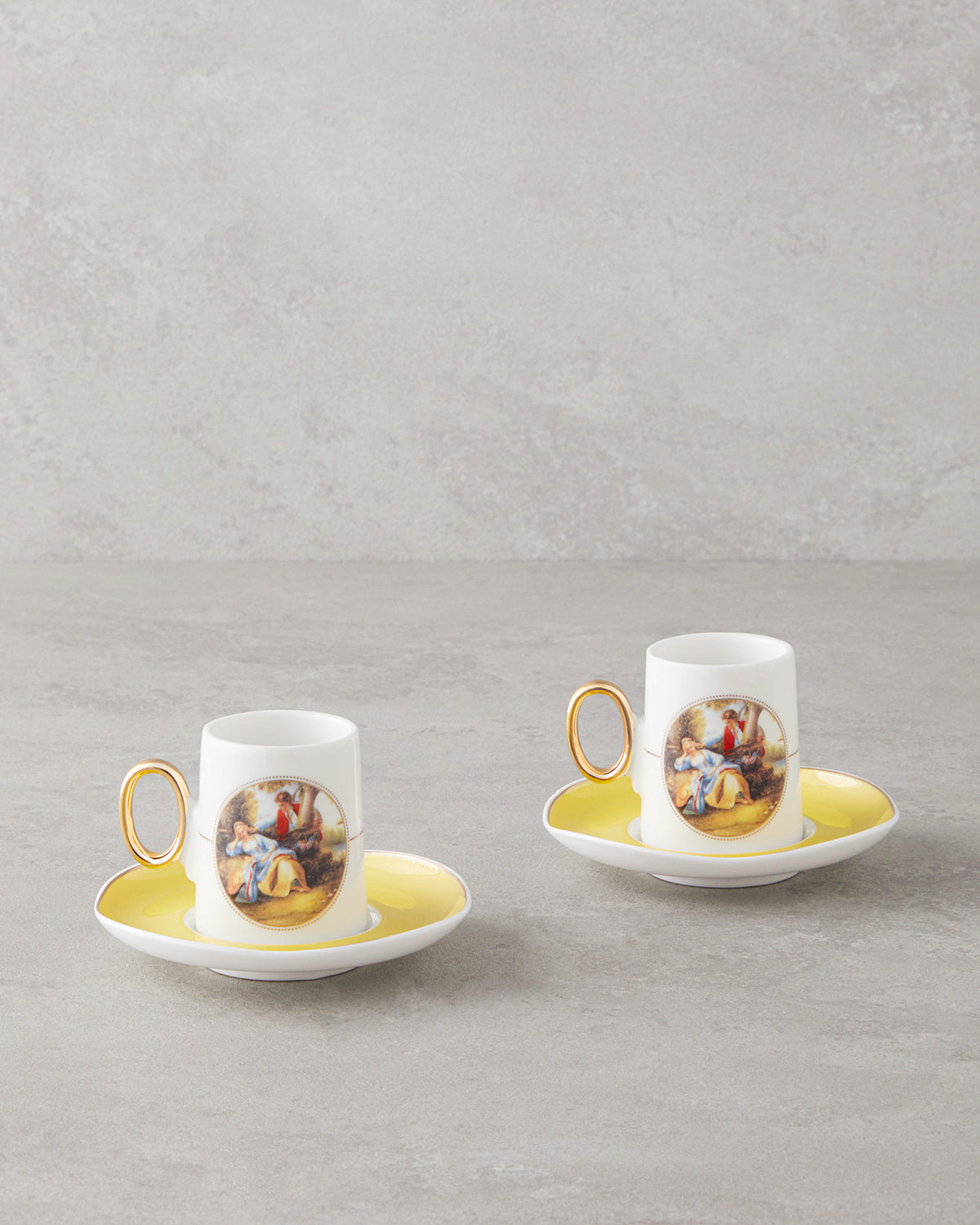 Selene Porcelain 4 Pieces 2 Servings Coffee Cup Set 80 ml (view 4)