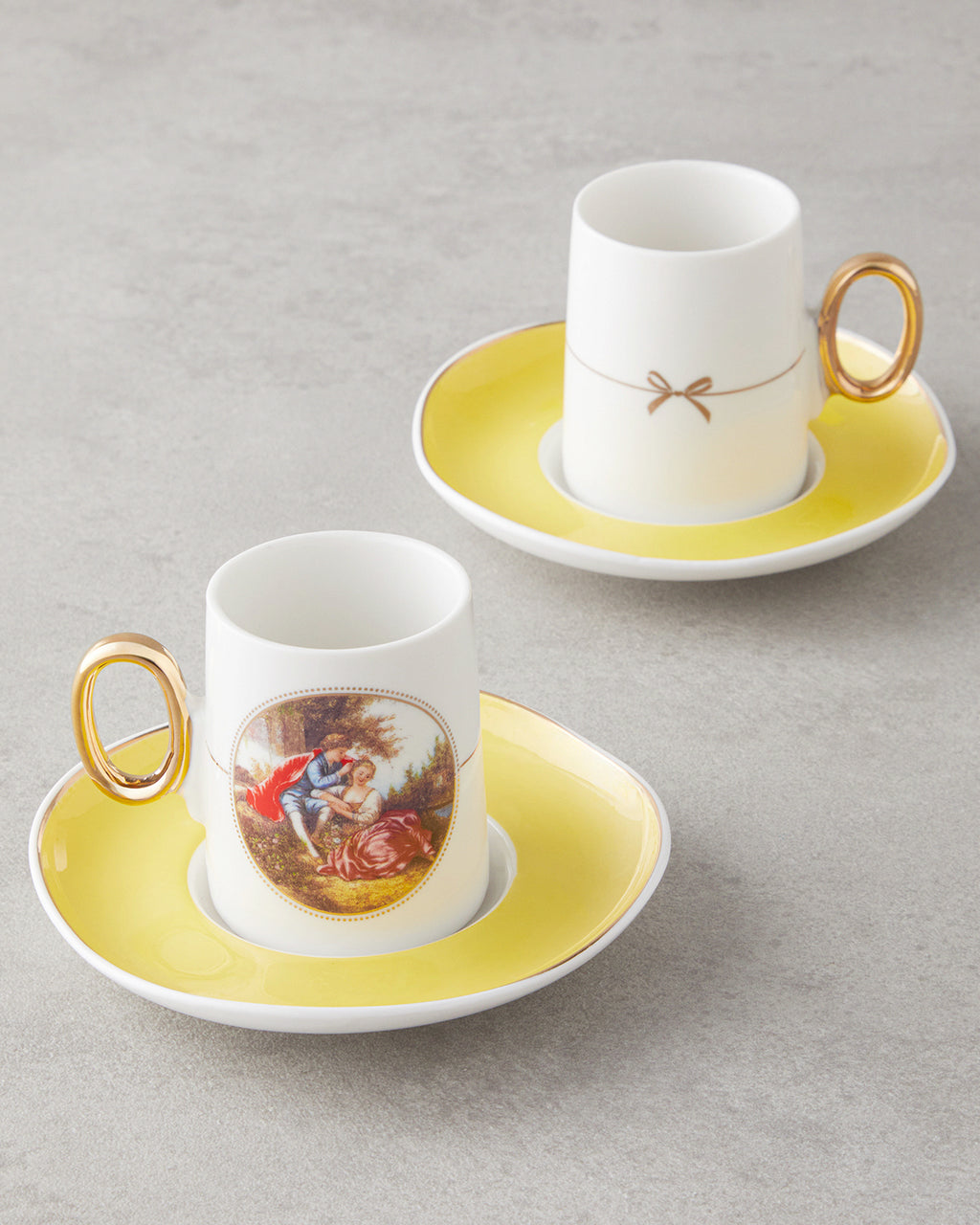 Selene Porcelain 4 Pieces 2 Servings Coffee Cup Set 80 ml (view 6)
